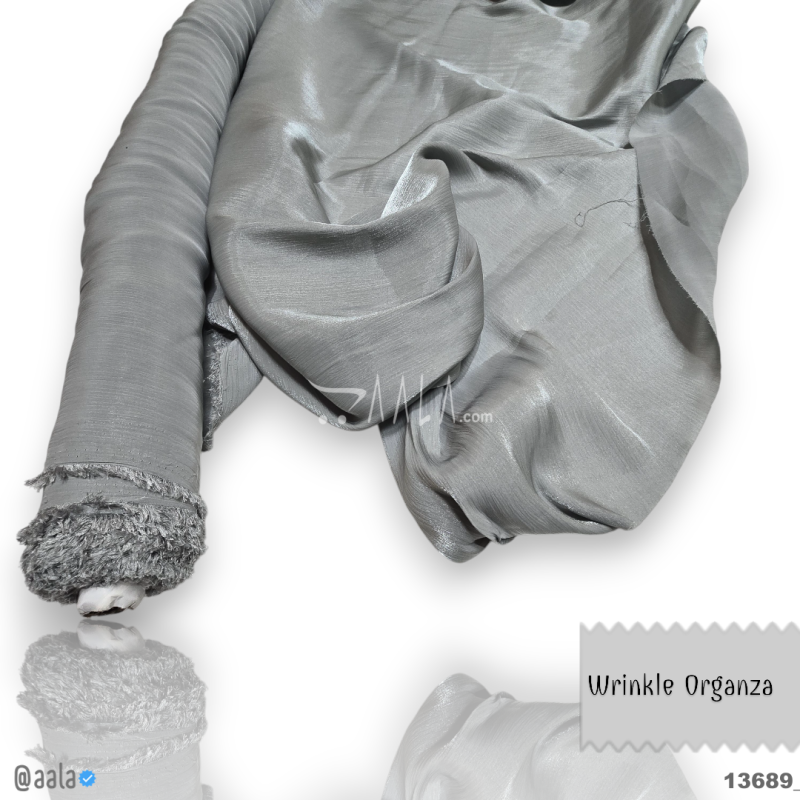 Wrinkle Organza Blend 58-Inches GREY Per-Metre