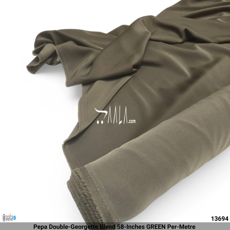 Pepa Double-Georgette Blend 58-Inches GREEN Per-Metre