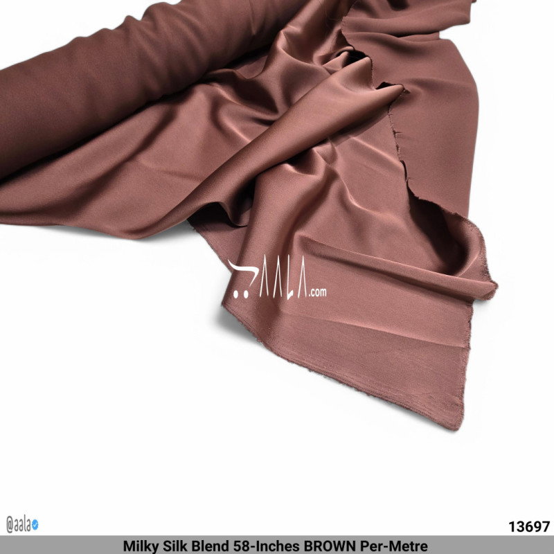 Milky Silk Blend 58-Inches BROWN Per-Metre