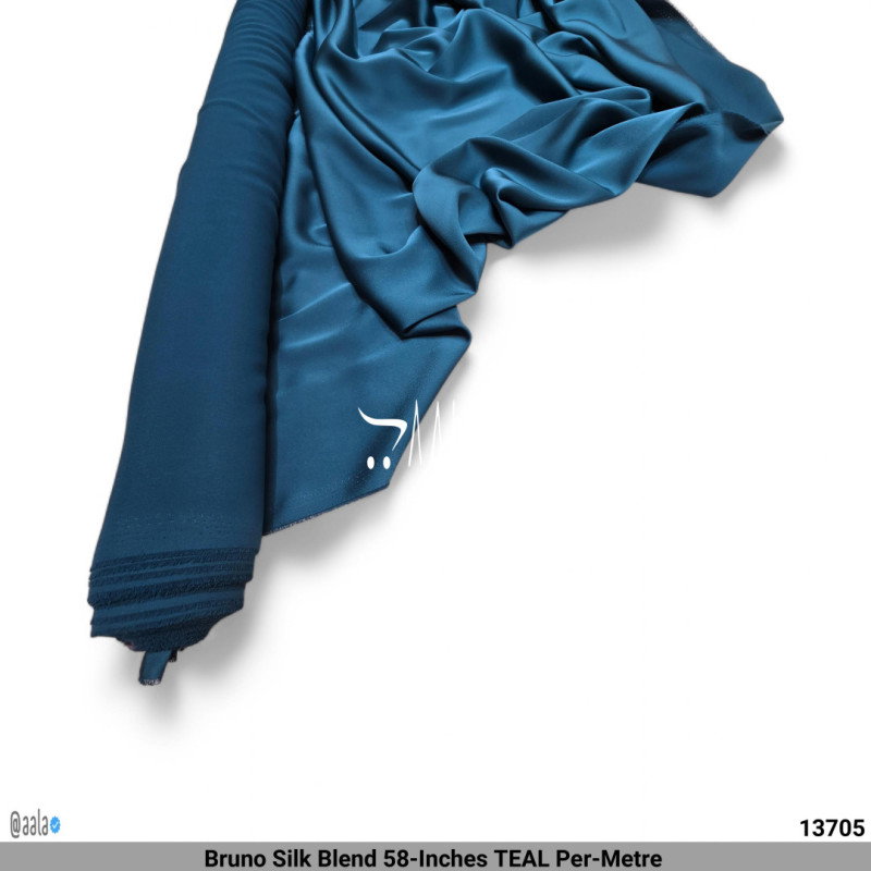 Bruno Silk Blend 58-Inches TEAL Per-Metre