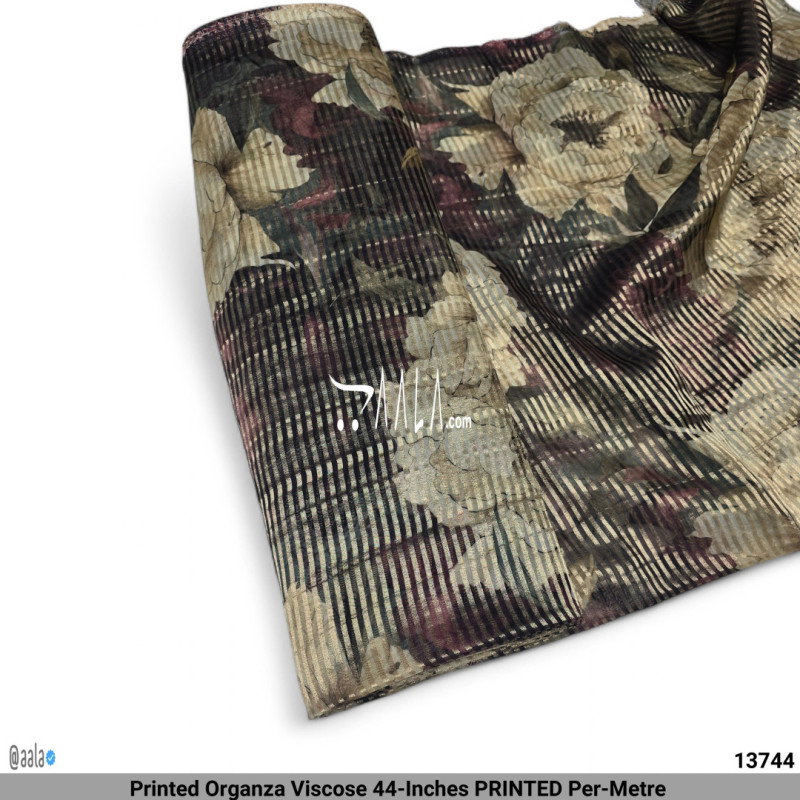 Printed Organza Viscose 44-Inches PRINTED Per-Metre