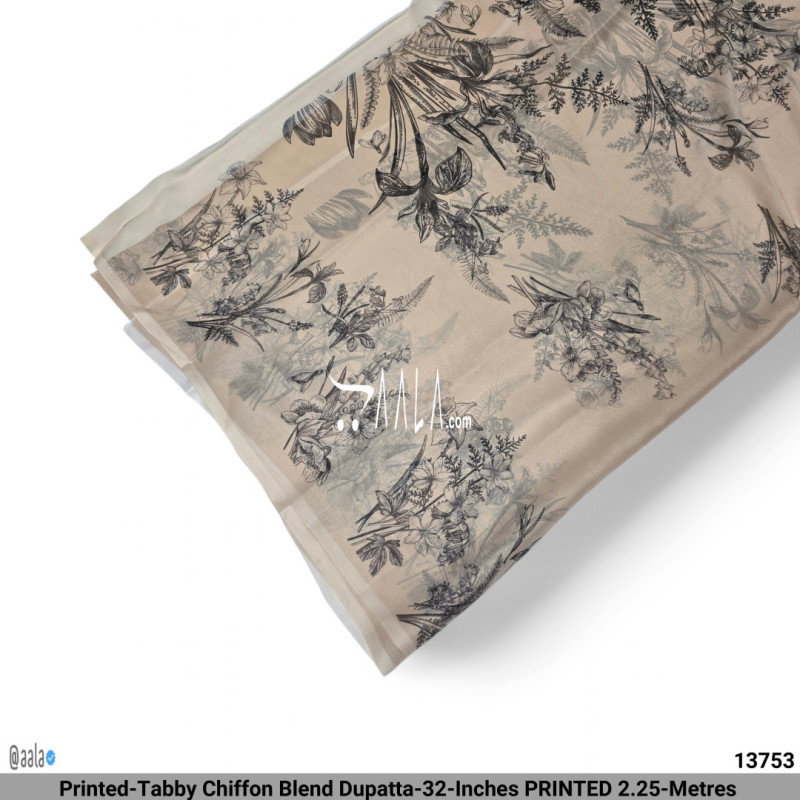 Printed-Tabby Chiffon Blend Dupatta-32-Inches PRINTED 2.25-Metres 