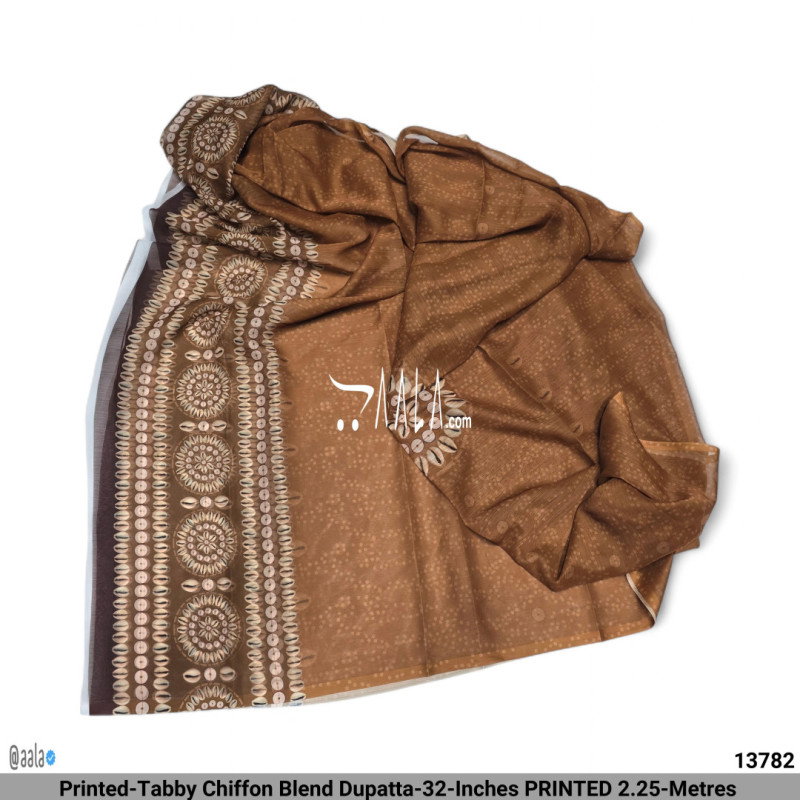 Printed-Tabby Chiffon Blend Dupatta-32-Inches PRINTED 2.25-Metres