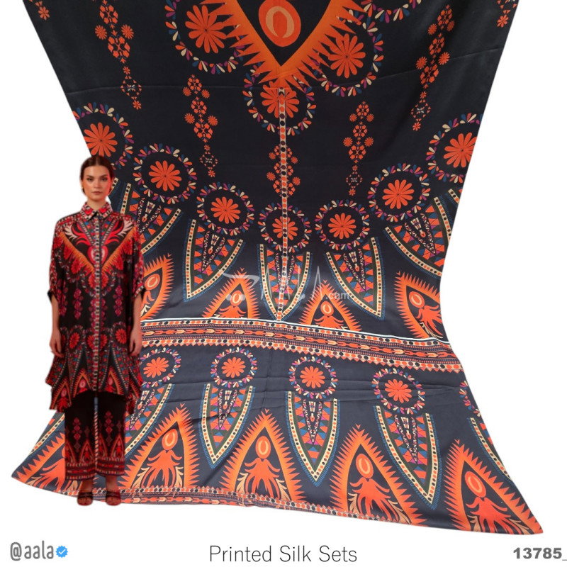 Printed Silk Blend 44-Inches PRINTED Per-Pc 