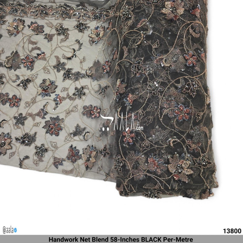 Handwork Net Blend 58-Inches BLACK Per-Metre 