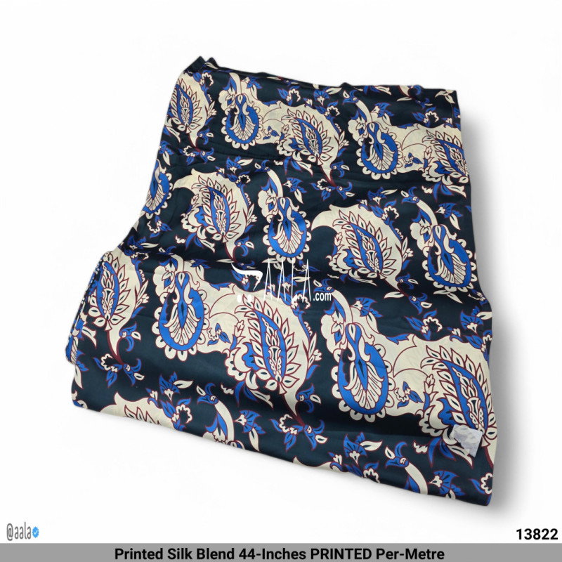 Printed Silk Blend 44-Inches PRINTED Per-Metre 