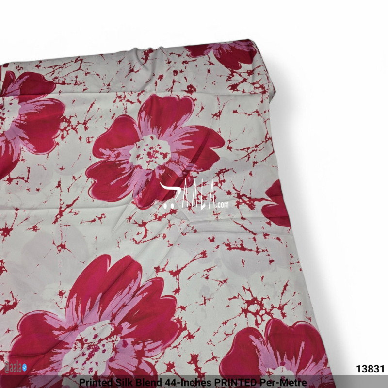 Printed Silk Blend 44-Inches PRINTED Per-Metre