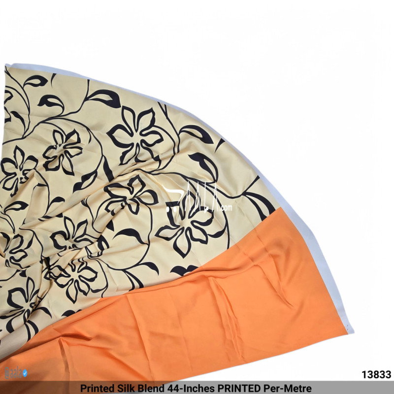 Printed Silk Blend 44-Inches PRINTED Per-Metre