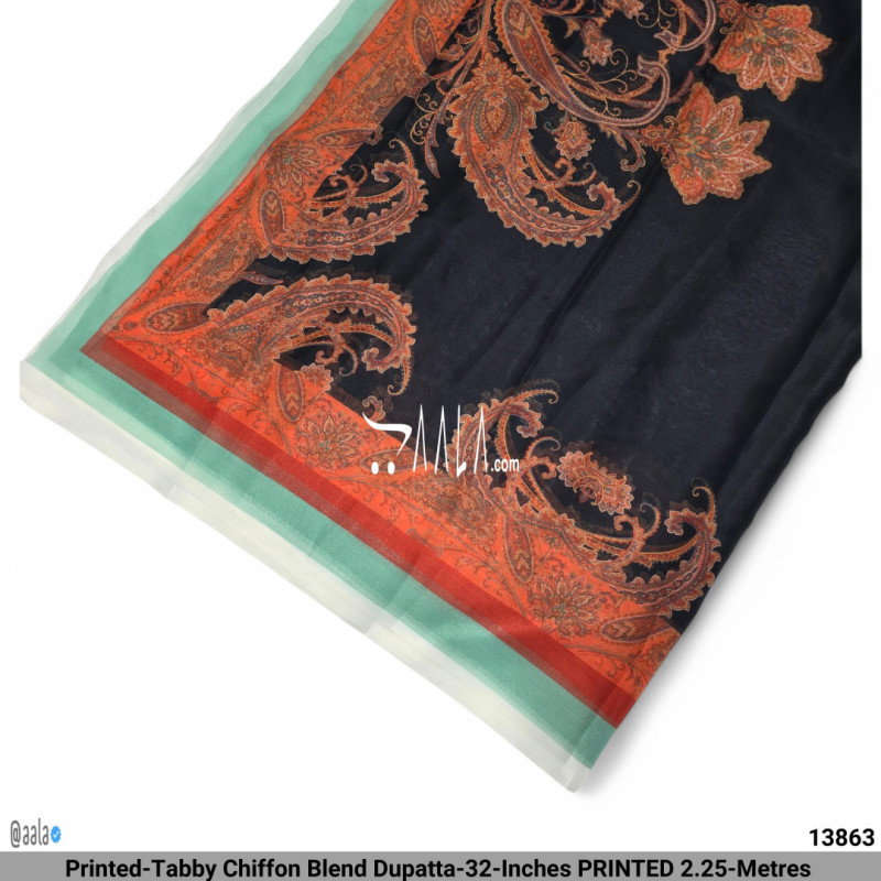 Printed-Tabby Chiffon Blend Dupatta-32-Inches PRINTED 2.25-Metres