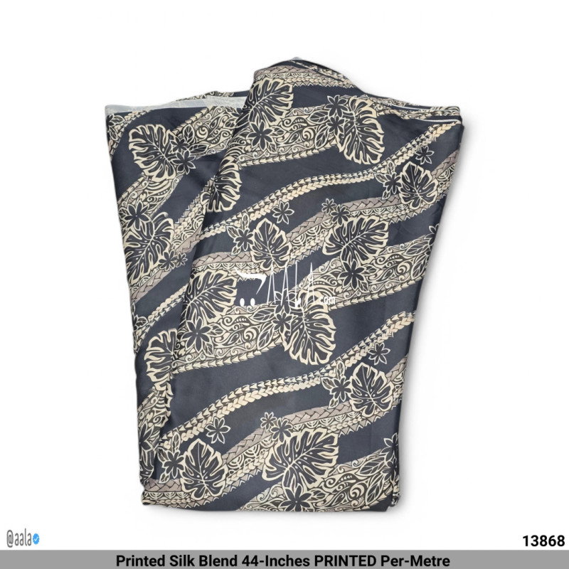 Printed Silk Blend 44-Inches PRINTED Per-Metre 