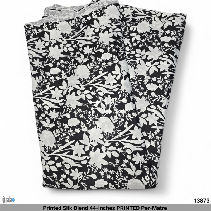 Printed Silk Blend 44-Inches PRINTED Per-Metre