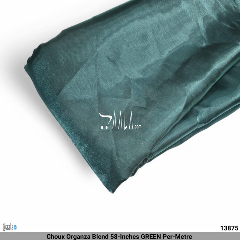 Choux Organza Blend 58-Inches GREEN Per-Metre 