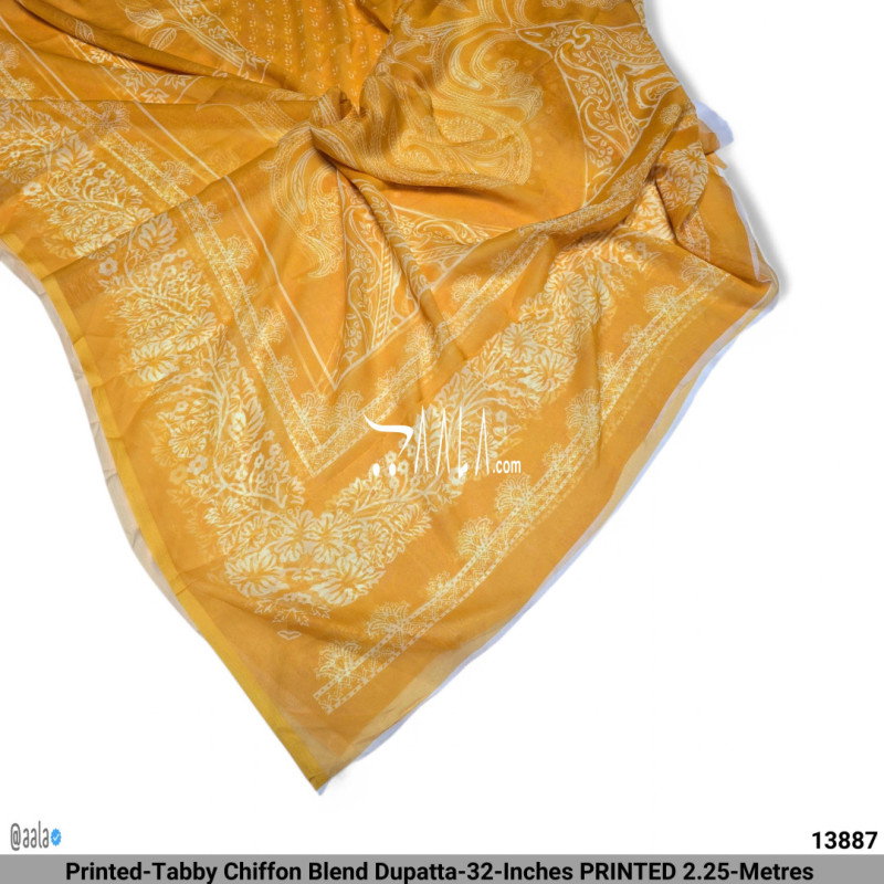 Printed-Tabby Chiffon Blend Dupatta-32-Inches PRINTED 2.25-Metres