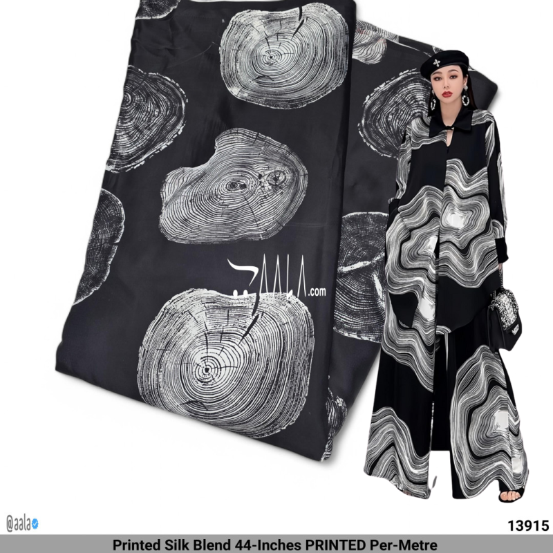 Printed Silk Blend 44-Inches PRINTED Per-Metre