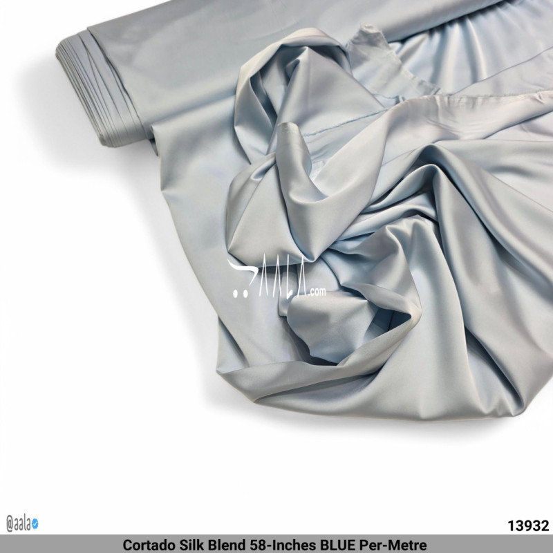 Cortado Silk Blend 58-Inches BLUE Per-Metre