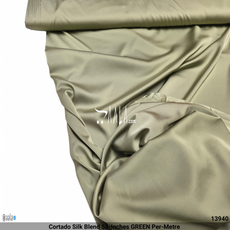 Cortado Silk Blend 58-Inches GREEN Per-Metre 