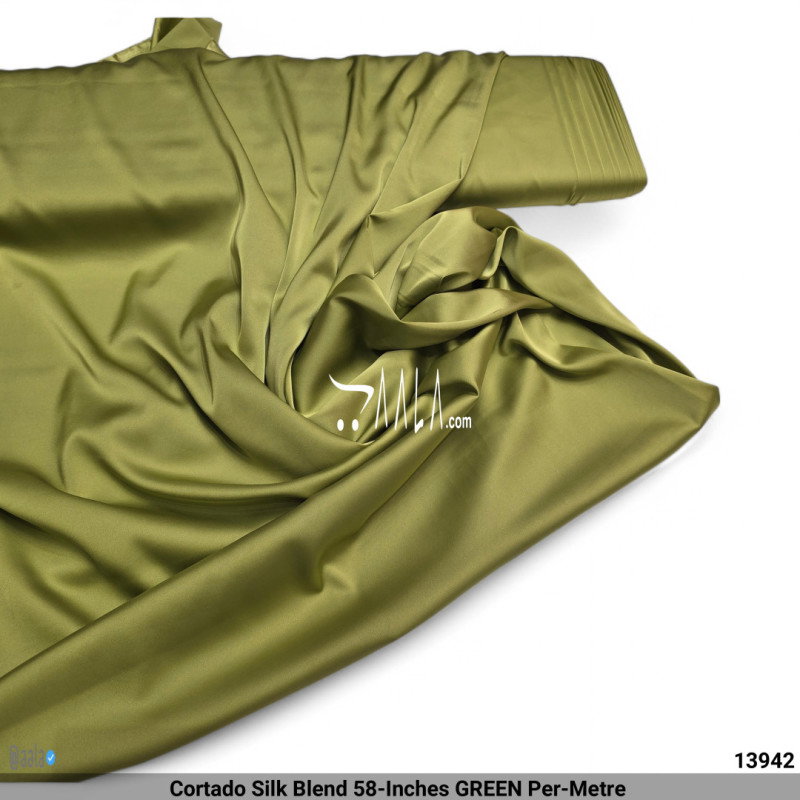Cortado Silk Blend 58-Inches GREEN Per-Metre