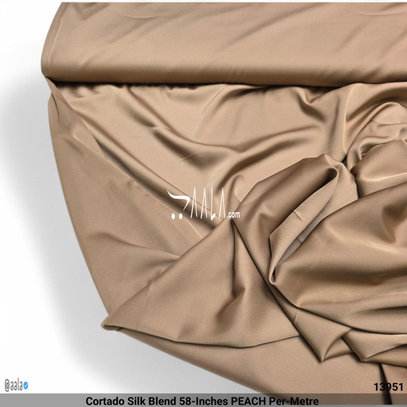 Cortado Silk Blend 58-Inches PEACH Per-Metre 