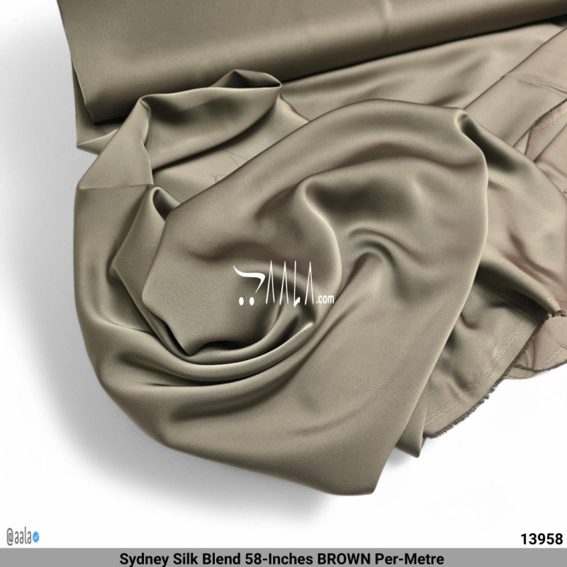 Sydney Silk Blend 58-Inches BROWN Per-Metre
