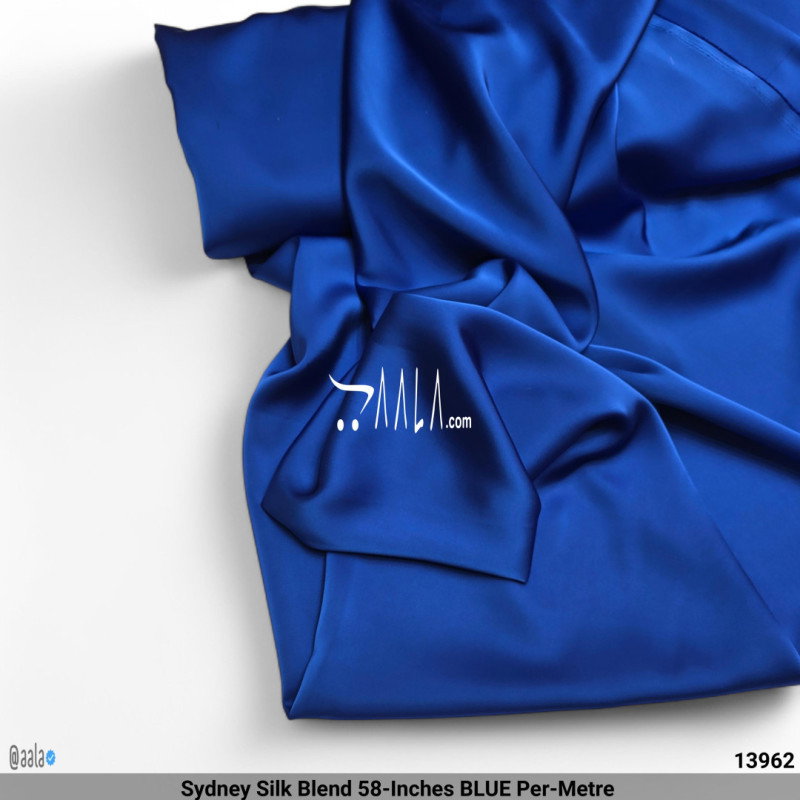 Sydney Silk Blend 58-Inches BLUE Per-Metre 