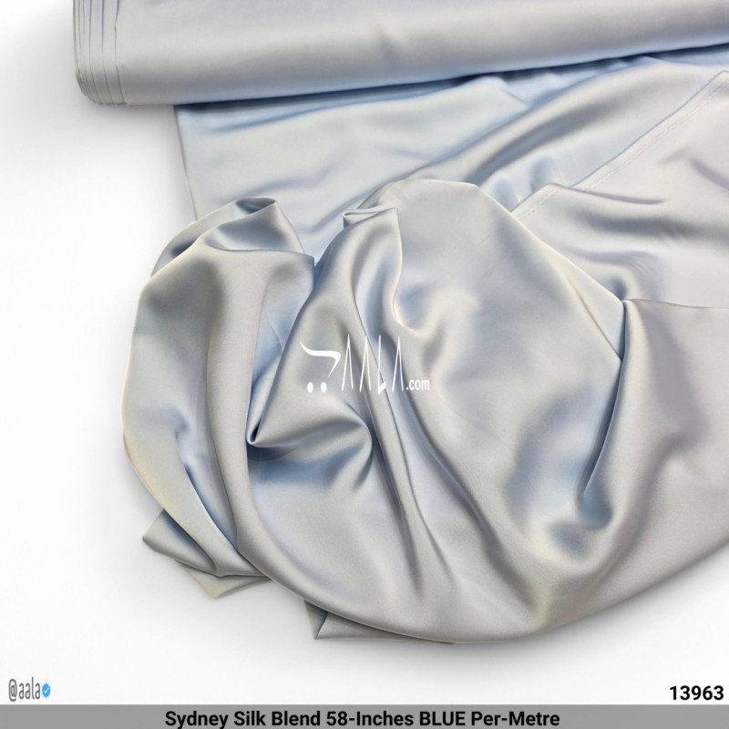 Sydney Silk Blend 58-Inches BLUE Per-Metre 