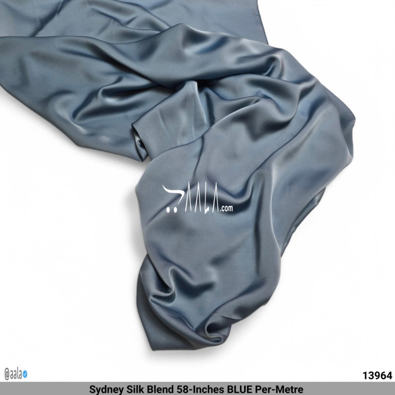 Sydney Silk Blend 58-Inches BLUE Per-Metre 