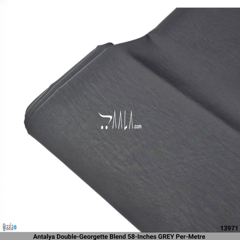 Antalya Double-Georgette Blend 58-Inches GREY Per-Metre