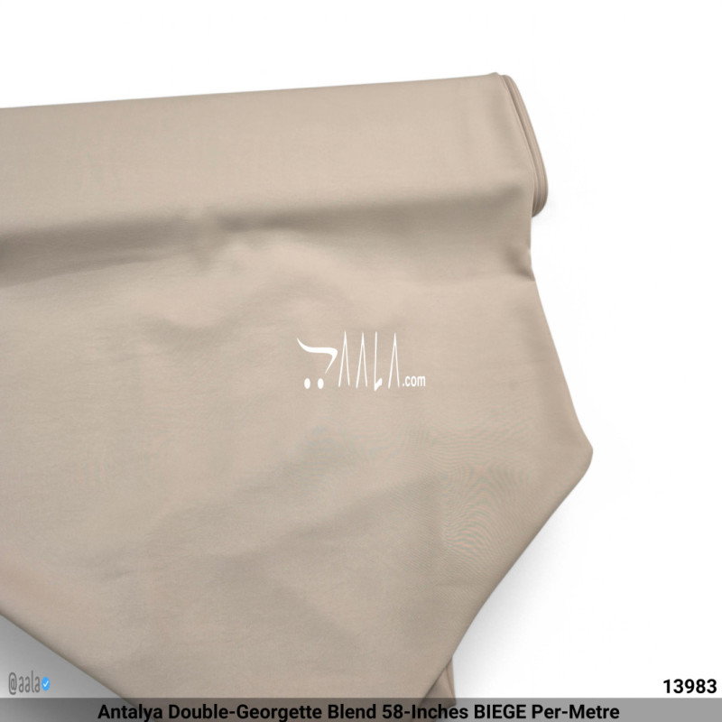 Antalya Double-Georgette Blend 58-Inches BIEGE Per-Metre