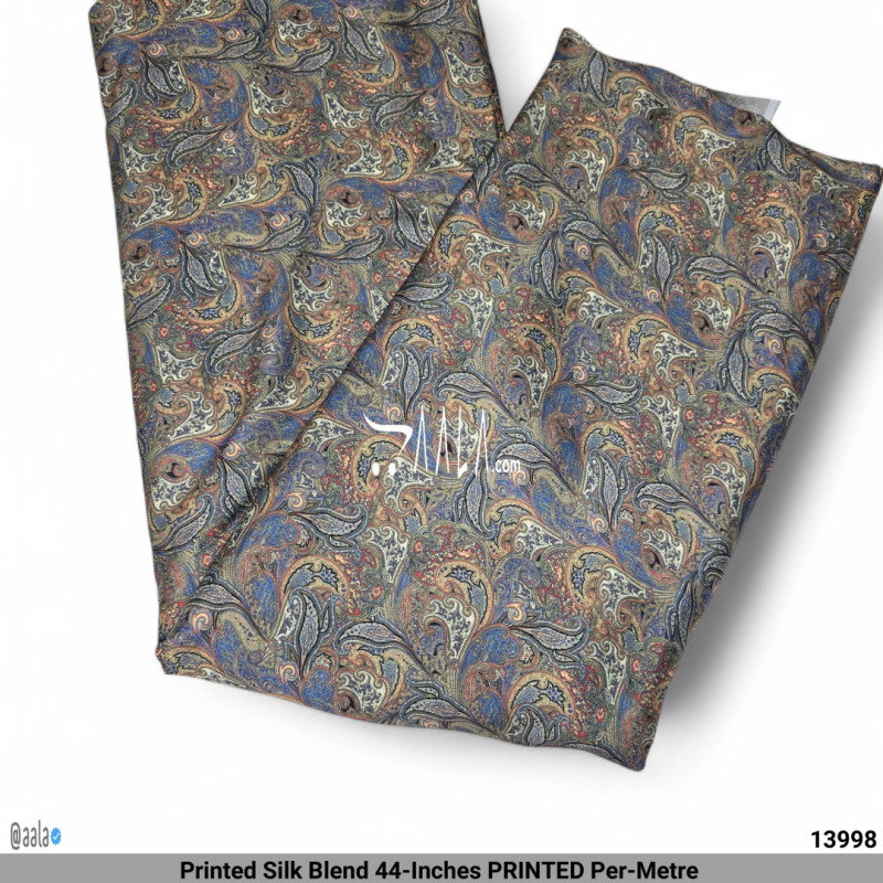 Printed Silk Blend 44-Inches PRINTED Per-Metre 