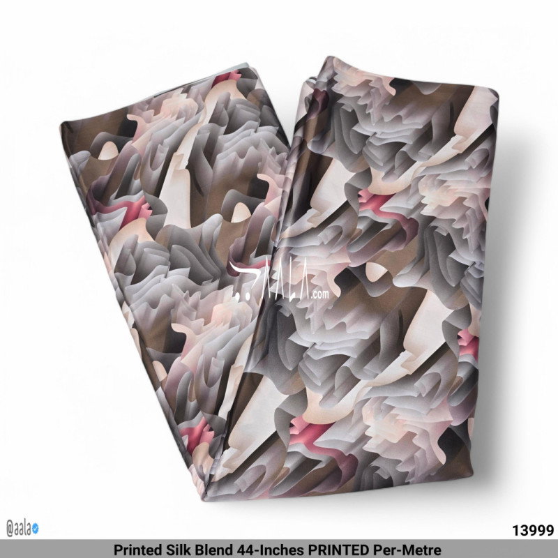 Printed Silk Blend 44-Inches PRINTED Per-Metre