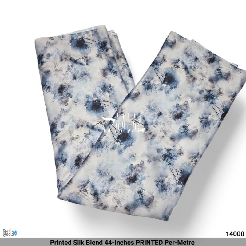Printed Silk Blend 44-Inches PRINTED Per-Metre