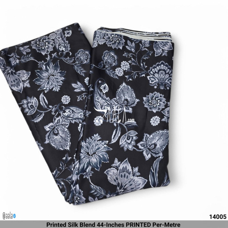 Printed Silk Blend 44-Inches PRINTED Per-Metre 