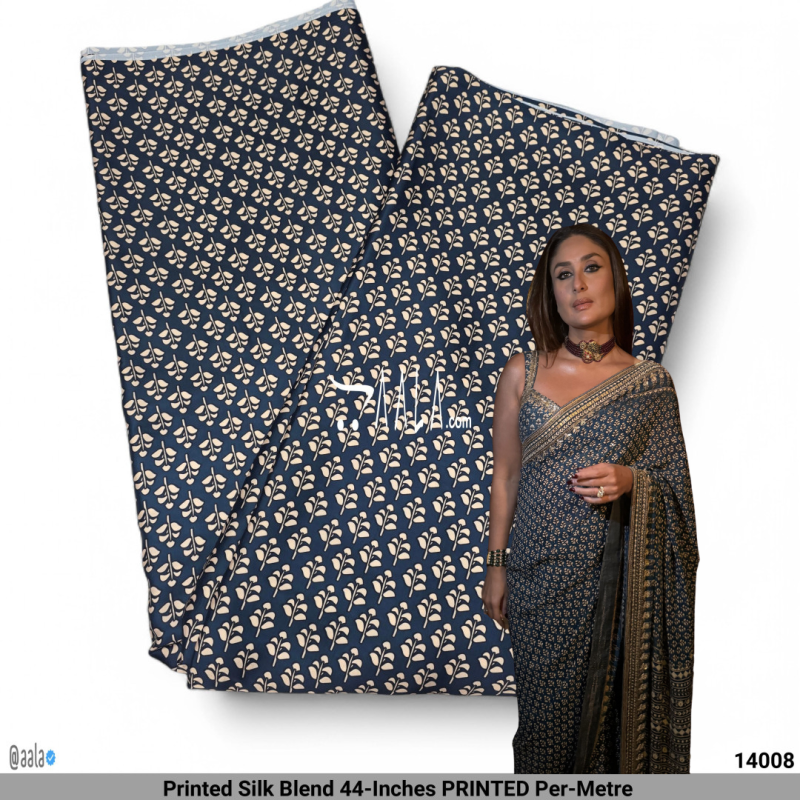 Printed Silk Blend 44-Inches PRINTED Per-Metre 