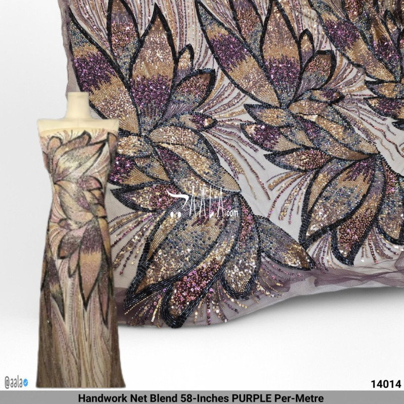 Handwork Net Blend 58-Inches PURPLE Per-Metre