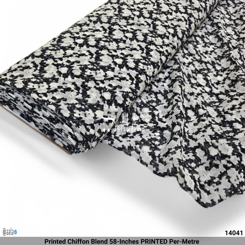 Printed Chiffon Blend 58-Inches PRINTED Per-Metre