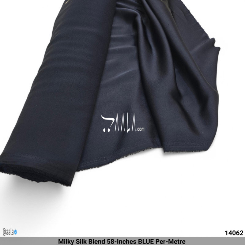 Milky Silk Blend 58-Inches BLUE Per-Metre 