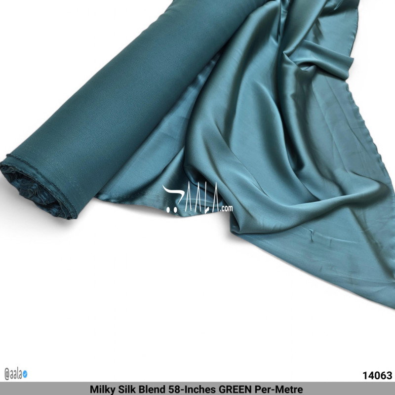 Milky Silk Blend 58-Inches GREEN Per-Metre 