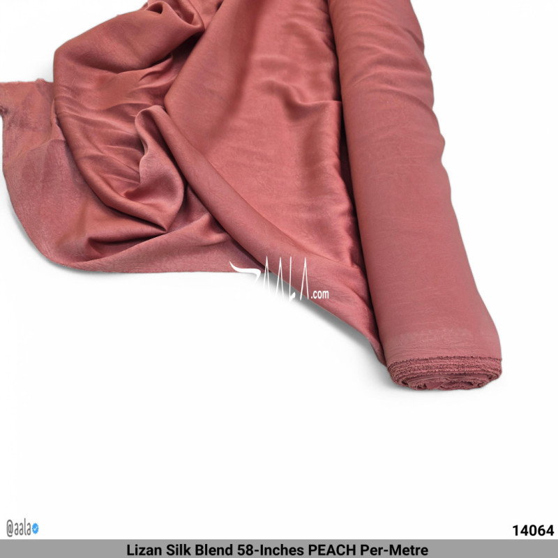 Lizan Silk Blend 58-Inches PEACH Per-Metre 