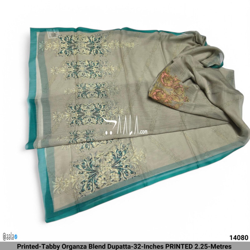 Printed-Tabby Organza Blend Dupatta-32-Inches PRINTED 2.25-Metres 