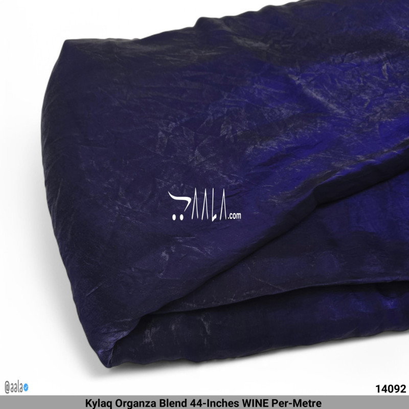 Kylaq Organza Blend 44-Inches WINE Per-Metre
