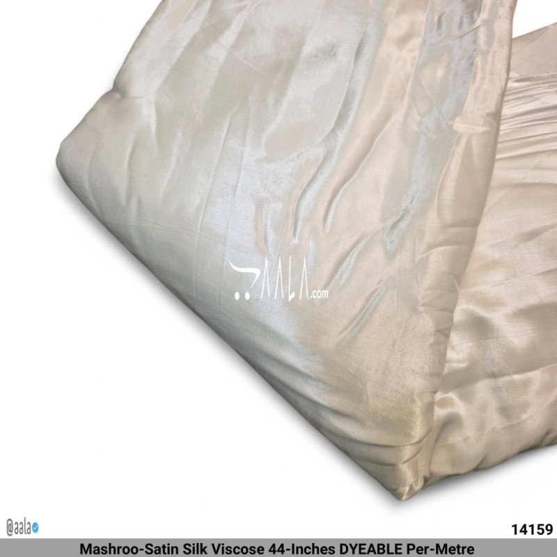 Mashroo-Satin Silk Viscose 44-Inches DYEABLE Per-Metre 