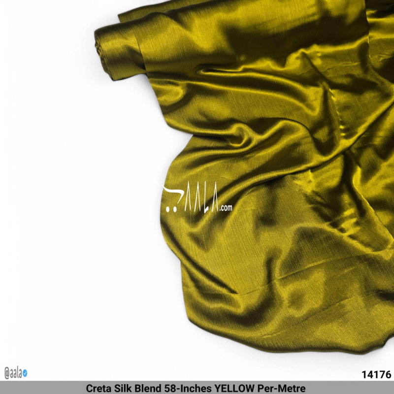 Creta Silk Blend 58-Inches YELLOW Per-Metre 