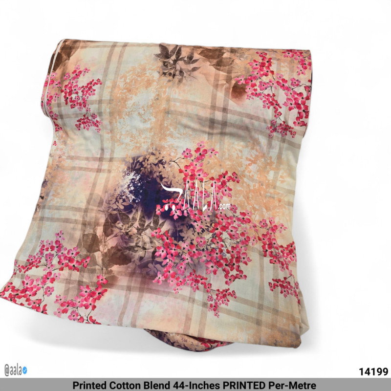 Printed Cotton Blend 44-Inches PRINTED Per-Metre