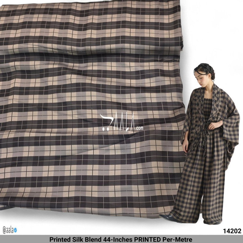Printed Silk Blend 44-Inches PRINTED Per-Metre