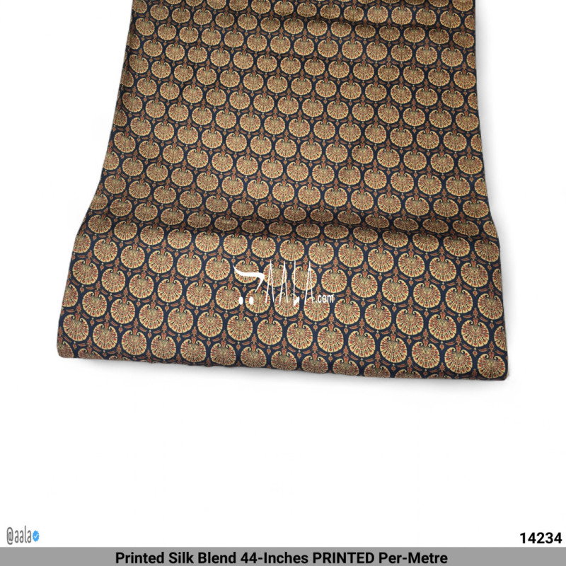 Printed Silk Blend 44-Inches PRINTED Per-Metre 