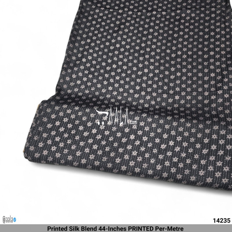 Printed Silk Blend 44-Inches PRINTED Per-Metre 