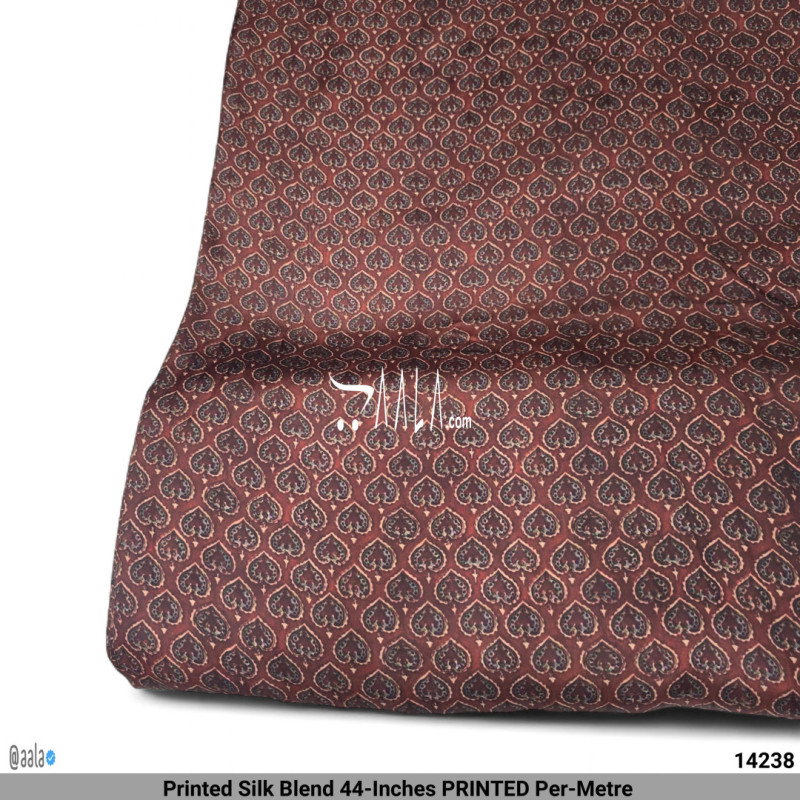 Printed Silk Blend 44-Inches PRINTED Per-Metre 