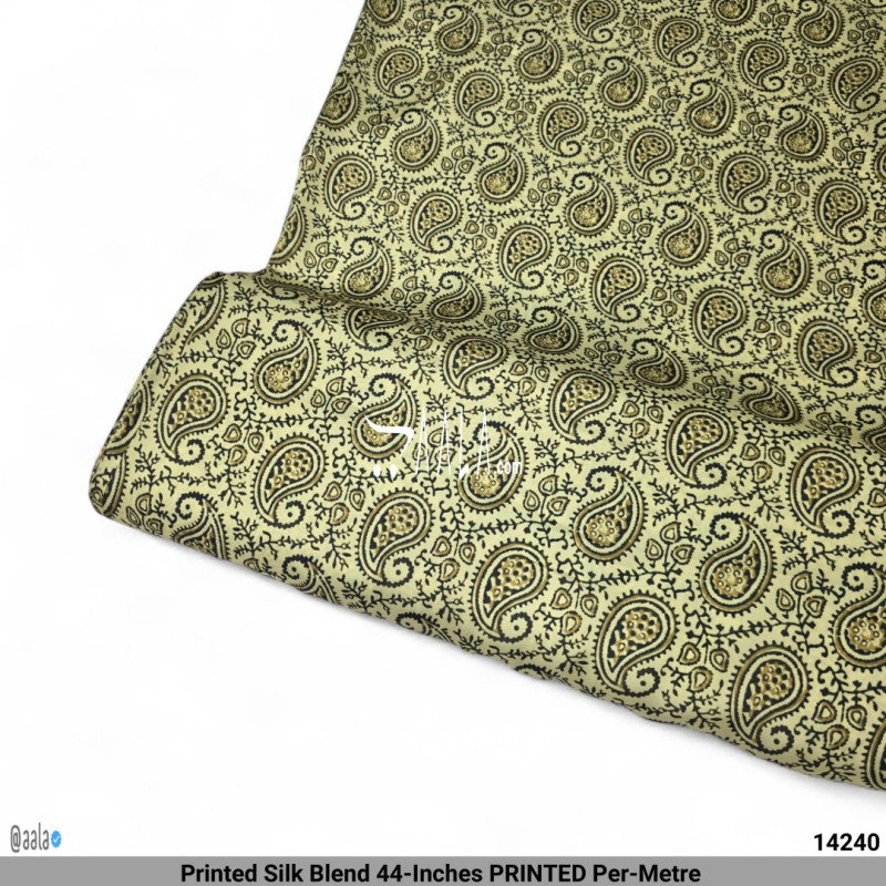 Printed Silk Blend 44-Inches PRINTED Per-Metre 