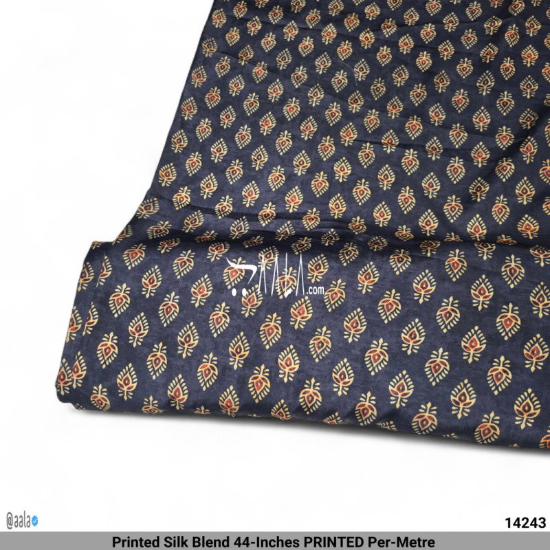 Printed Silk Blend 44-Inches PRINTED Per-Metre
