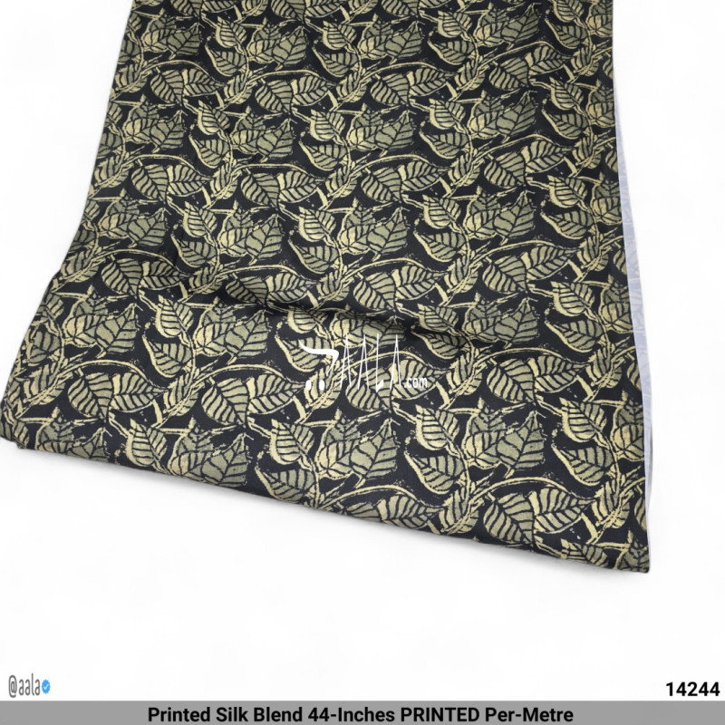 Printed Silk Blend 44-Inches PRINTED Per-Metre